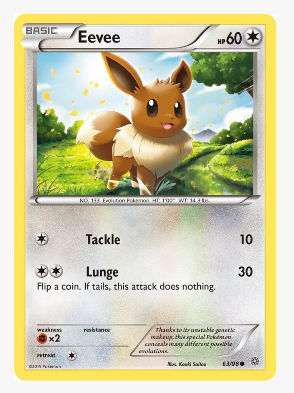 Eevee XY Ancient Origins Pokemon Trading Card